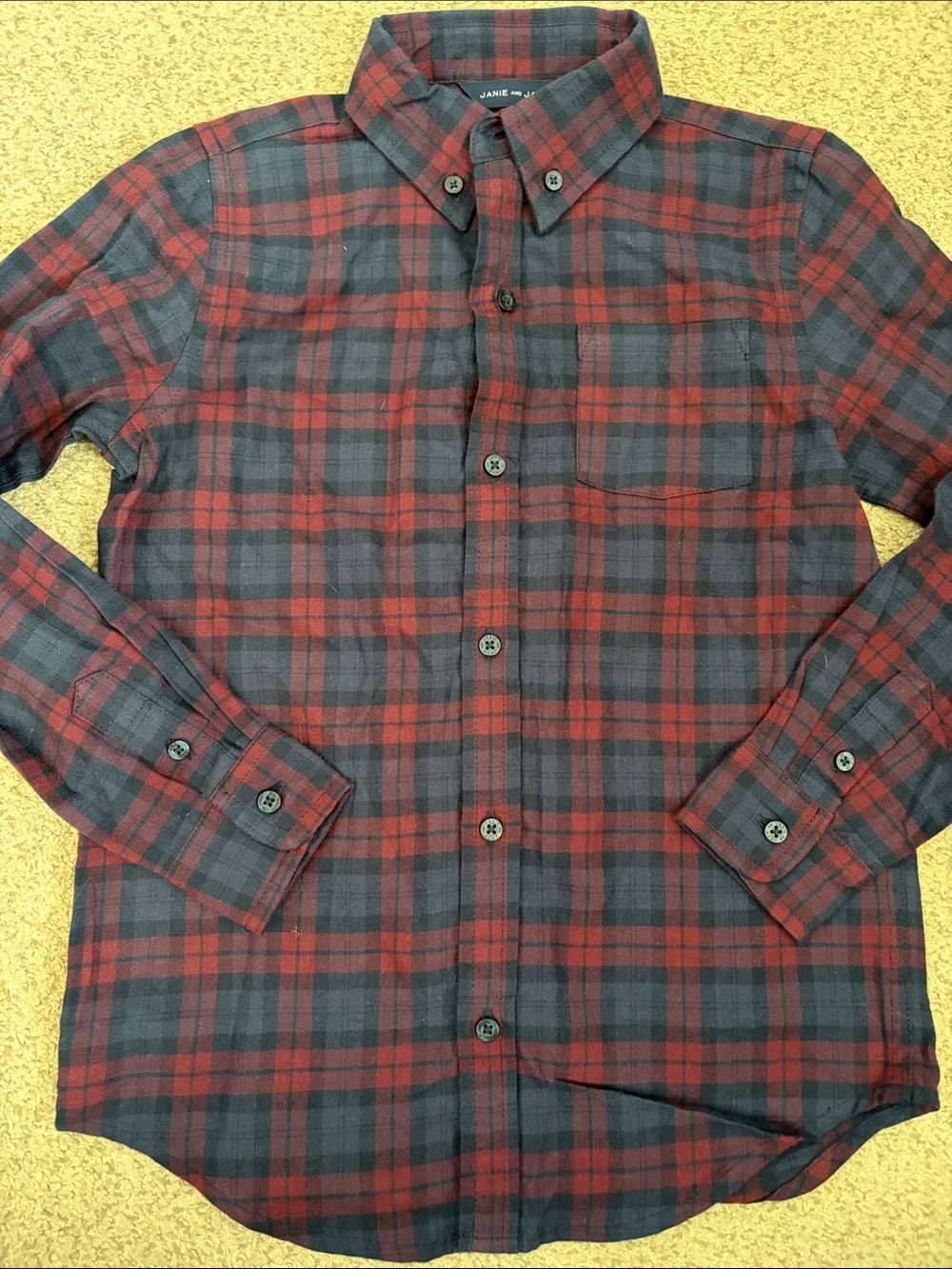 NWT Janie & Jack Plaid Shirt, 7